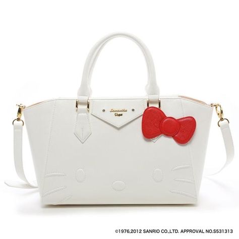 Samantha Thavasa Vega x Hello Kitty Azayle Tote Shoulder Bag White Large JAPAN → Size: 24 x 40 x 15.5cm Strap height: 13cm Weight: 860g Material: Synthetic Leather Condition: Brand New Zip closure … White Hello Kitty, Hello Kitty Handbags, Hello Kitty Purse, Samantha Thavasa, Hello Kitty Jewelry, Hello Kitty Bag, Kitty Stuff, Sweet Bags, Stylish Purse