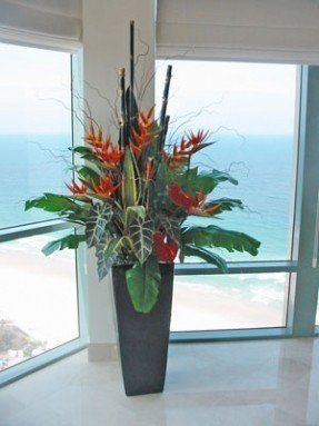 Large Arrangement, Arreglos Ikebana, Tropical Floral Arrangements, Tropical Flower Arrangements, Large Floral Arrangements, Large Flower Arrangements, Artificial Floral Arrangements, Church Flower Arrangements, Table Large