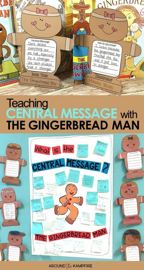 Reading Mini Lessons, Gingerbread Unit, Gingerbread Man Activities, Central Message, The Gingerbread Man, Christmas Teaching, Reading Unit, Christmas Reading, Reading Anchor Charts