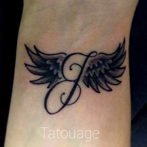 Letter J Tattoos, J Tattoos, Letter J Tattoo, J Tattoo, Mary Tattoo, Wing Tattoo, Cool Piercings, Latest Tattoos, Tumblr Image