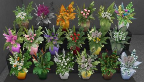 Sims 4 Cc Objects, Flower Arrangement Vase, The Sims 4 Pc, Sims 4 Cc Packs, Table Vases, Sims Mods, Sims 4 Cc, Sims 4 Custom Content, Garden Table