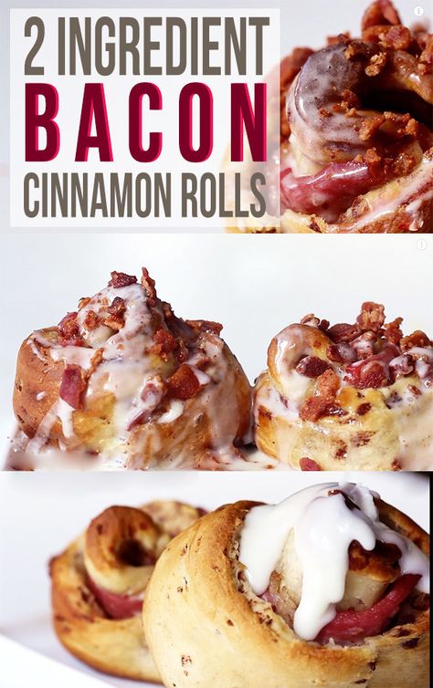 30 Bacon Recipes That Prove It’s The Best Food On Earth Cinnamon Roll Twists, Buzzfeed Recipes, Bacon Cinnamon Rolls, Bacon Biscuits, Food Post, Baking Goods, Budget Recipes, Fast Recipes, Bacon Recipes