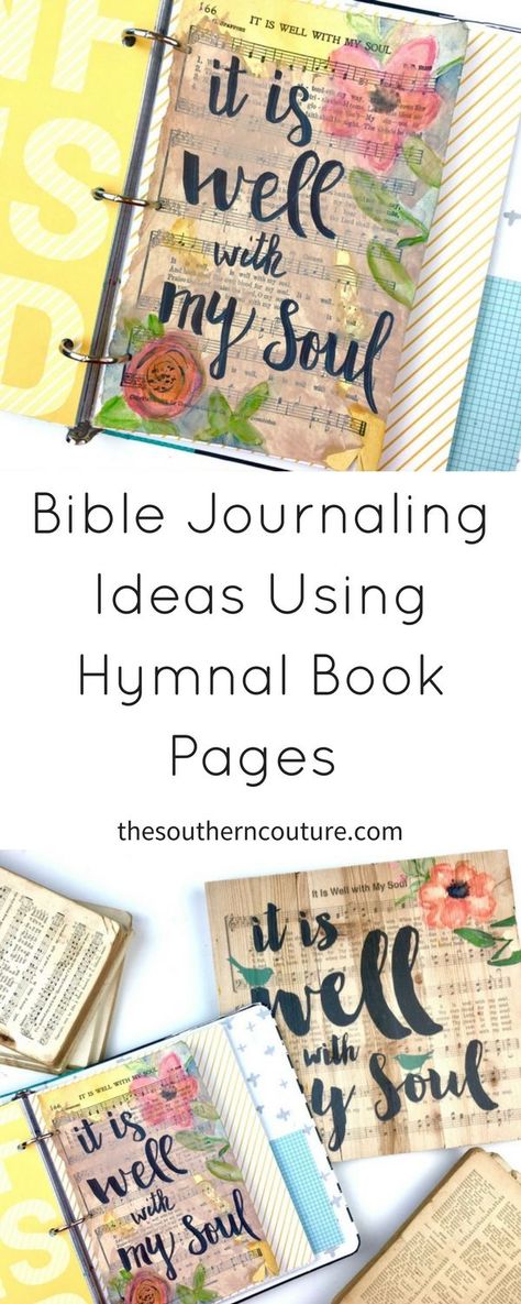 These Bible Journaling Ideas Using Hymnal Book Pages is a different technique to really add new dimension and style to your Bible entries. Bible Journal Ideas, Hymnal Art, Hymnal Crafts, Bible Journaling Ideas, Hymn Art, Bible Journaling For Beginners, Faith Journal, Prayer Journaling, Faith Journaling