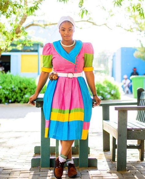 Nama Dresses Designs, Damara Dress Designs, Pedi Traditional Attire, South African Traditional Dresses, African Wear Dresses, African Traditional Dresses, Design Dresses, Traditional Attire, African Dresses