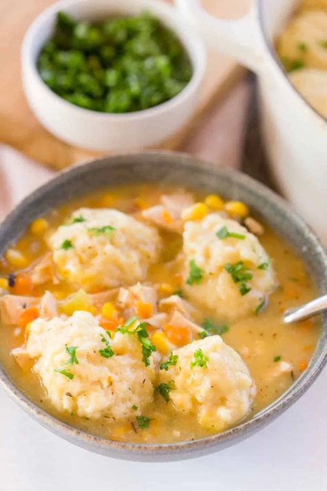 Chicken and Dumpling Soup | greens & chocolate Gnocchi Chicken And Dumplings, Gluten Free Potato Gnocchi, Easy Homemade Dumplings, Gluten Free Chicken And Dumplings, Chicken And Dumplings Soup, Gnocchi Chicken, Dumpling Soup Recipe, Chicken And Dumpling Soup, Dutch Oven Soup