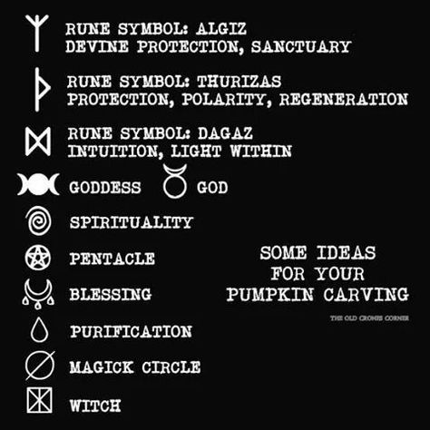 Some rune symbols for punkin' carving! Nature Witch, Rune Symbols, Samhain Halloween, Norse Goddess, Rune Stones, Alchemy Symbols, Magick Spells, Pumpkin Carvings Stencils, Wicca Witchcraft