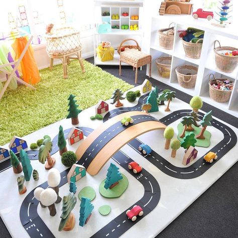 521 Likes, 6 Comments - waytoplay toys (@waytoplaytoys) on Instagram: “Repost • @lets.play.all.day A beautiful sunny day in the playroom 🌞 I hope everyone is having a…” Way To Play Road Ideas, Diy Road For Toy Cars, Track Tips, Toy Road, Backyard Toys, Beautiful Sunny Day, Play All Day, Open Ended Toys, Small World Play