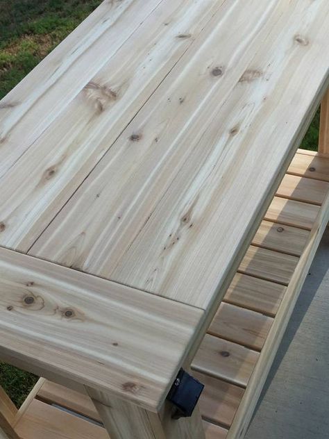 23 DIY Grill Table Projects Grilling Table, Diy Grill Table, Diy Grill, Steel Pergola, Grill Table, Diy Pergola, Table Plans, Custom Woodworking, Diy Table