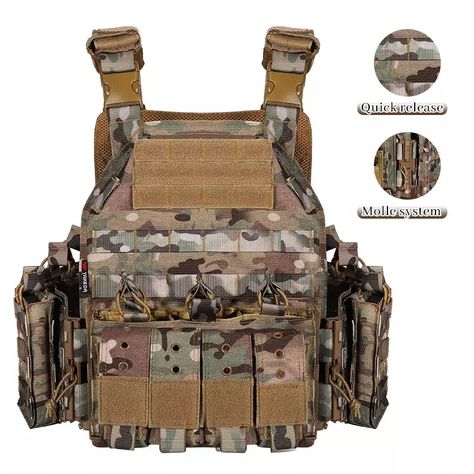 Military Tactical Vest, Molle Vest, Plate Carrier Vest, Armor Vest, Military Vest, Armor Plate, Combat Armor, Weighted Vest, Bullet Proof Vest