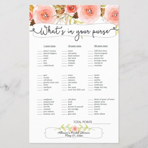 Bridal Shower Games purse / bingo, blush floral #Ad , #spon, #purse#bingo#blush#Games Games For Bridal Showers, Bridal Shower Party Games, Purse Bingo, Peach Bridal Showers, Party Games Diy, Party Games Ideas, Bridal Shower Bingo, Fun Group Games, Games Bridal Shower