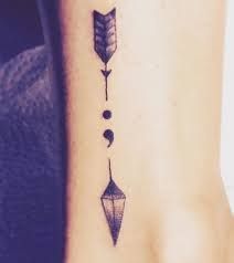 Arrow Tattoo Men, Semicolon Tattoo Ideas, Semicolon Tattoo Meaning, Semicolon Tattoos, Arrow Tattoos For Women, Arrow Tattoo Design, Tattoos Meaning, Semi Colon, Semicolon Tattoo