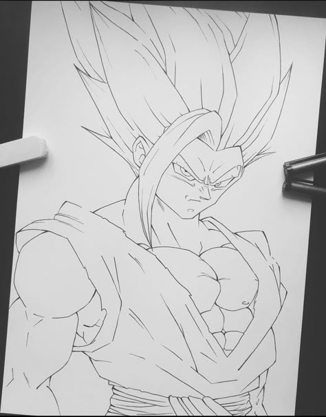 Art For Beginners Pencil, Goku Drawing Sketch, Goku Sketch, Swing Drawing, Dbz Drawings, Dragon Ball Z Iphone Wallpaper, Goku Drawing, Ball Drawing, Circle Drawing