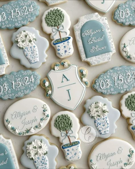 Something Blue Before I Do Cookies, Something Blue Before I Do Bachelorette, Blue Bridal Shower Cookies, Something Blue Before I Do, Something Blue Bridal Shower Ideas, Bridal Brunch Food, Rehearsal Dinner Themes, Wedding Cookies Decorated, Cookie Decorations