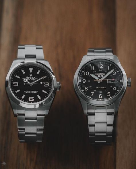 𝚂𝚒𝚖𝚎𝚗 🤘 on Instagram: "Did you see Seiko’s new release? The 36mm SRPJ81K1 “In the metal (Right). Side by side with a slightly higher priced big brother (Left) I really think this watch will please a lot of Seiko 5 and Field watch enthusiasts! A special thank you to @flohne for the excellent service 👌 . . . . . . #seiko #seiko5 #seiko5sports #seiko5automatic #seiko5sport #rolex #rolexexplorer #rolexexplorer1 #rolex124270 #fieldwatch #srpj81 #srpj81k1 #toolwatch #oysterperpetual #seikowatch Seiko Field Watch, Seiko 5 Sports Automatic, Explorer 1, Seiko 5 Automatic, Seiko 5 Sports, Field Watches, Rolex Explorer, Seiko 5, Men Jewelry