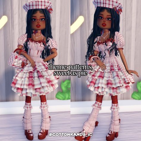 dress to impress theme patterns sweet as pie outfit inspo no vip Studio 54 Outfits, Make Dress, Fancy Dress Code, Vip Dress, Halloween Costumes To Make, Imvu Outfits Ideas Cute, Pattern Outfits, Theme Dress, Royal Outfits