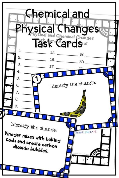 Physical Changes Activities, Physical Vs Chemical Change, Physical And Chemical Changes, Chemical Change, Physical Science Lessons, Chemical And Physical Changes, Middle School Science Classroom, Ngss Science, Science Rules