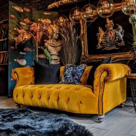 Vintage Sofa Co Limited on Instagram: “Everyone wants the last of our mustard fabric for the Matlock sofa! 💛 Two seater £1395  British made 🇬🇧” Mustard Velvet Sofa Living Room Ideas, Mustard Sofa Living Room Ideas, Mustard Yellow Couch, Vintage Velvet Couch, Mustard Couch, Mustard Yellow Sofa, Yellow Velvet Sofa, Mustard Sofa, Sofa Two Seater