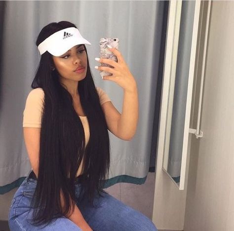 @yamtrill :) Long Black Hair, Brazilian Virgin Hair, Long Black, Weave Hairstyles, Pretty Face, Hair Goals, Human Hair Wigs, Lace Front Wigs, Cute Hairstyles