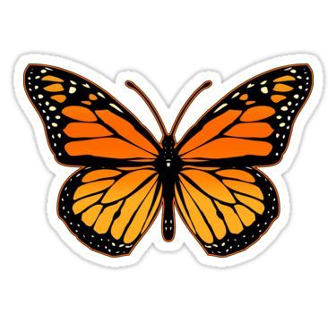 Monarch Butterfly Sticker Iphone Stickers, Butterfly Wallpaper Iphone, Tumblr Stickers, Hydroflask Stickers, Butterfly Wallpaper, Monarch Butterfly, Diy Stickers, Aesthetic Stickers, Blue Butterfly