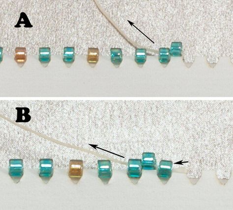 Sulam Manik, Beading Instructions, Seed Bead Bracelet Patterns, Earrings Bead, Bead Tutorials, Beaded Earrings Tutorials, Stitch Tutorial, Crochet Rope, Beading Techniques