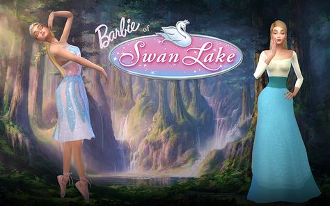 Stardust Sims 4 — BARBIE of SWAN LAKE  Odette is here with two... Sims 4 Barbie Dress, Sims Barbie, Barbie Dress Cc Sims 4, The Sims 4 Barbie Cc, Ts4 Barbie Cc, Sims 4 Cc Barbie Clothes, Sims 4 Ballerina Cc, Sims 4 Swan Lake, Barbie And Swan Lake