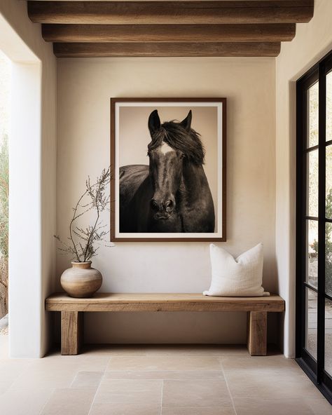 Photo of Lancelot, a beautiful black Percheron gelding, retired at the Mill Creek Farm. 30% of the sale through this site will be donated to the organisation, The Retirement Home for Horses, Inc. in Alachua, Fl. The Mill Creek Farm. Shop for a cause and help us to provide a lifetime care for elderly horses. INSTANT DIGITAL DOWNLOAD With this purchase you get an instant digital download that includes 5 High Quality JPG images (300dpi resolution) in 5 different ratios: ✔ 2x3 ratio Inches: 4x6", 6x Horse Wall Pictures, Equestrian Interior Design, Black Percheron, Equestrian Room, Black And White Horse Photography, Equestrian Chic Decor, Percheron Horse, Horse Home Decor, Percheron Horses