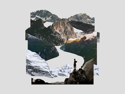 Mountain Range Collage _ by Jonathan Ogden. Collage Landscape, Texture Graphic Design, Music Collage, Architecture Collage, Photo Collages, Collage Making, Collage Illustration, Collage Design, Collage Artists