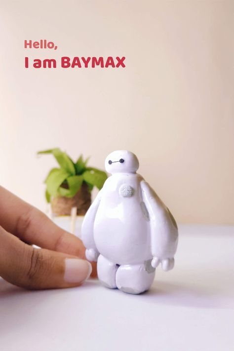 A mini clay model made with air dry clay. Baymax Big Hero 6, Clay Model, Mini Clay, Diy Air Dry Clay, Hair Oils, Mini Desk, Clay Diy Projects, Clay Crafts Air Dry, Crafts For Boys