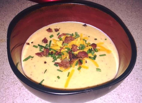 Saltgrass Style Baked Potato Soup Saltgrass Potato Soup, Saltgrass Potato Soup Recipe, Baked Potato Soup Recipe, Creamed Potatoes, Pureed Soup, Baked Potato Soup, Steak House, Potato Soup Recipe, Potato Soup