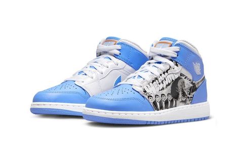 Air Jordan 1 Mid "Game Winner" Tenis Air Jordan, Tenis Air, Air Jordan 1 Mid Gs, Ncaa Championship, Jumpman Logo, Kids Jordans, University Blue, Air Jordan 1 Mid, Jordans For Men