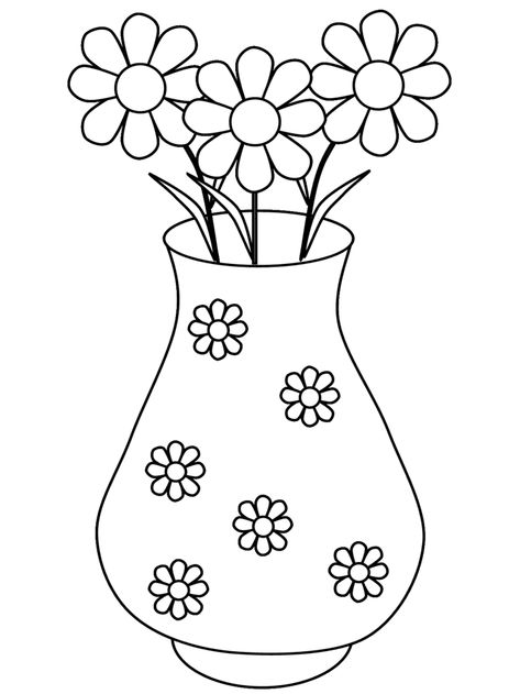 Unique Flower Vases, Unique Coloring Pages, Cartoon Flowers, Artists For Kids, Coloring Pages For Girls, Most Beautiful Flowers, Flower Printable, Flower Coloring Pages, Free Printable Coloring