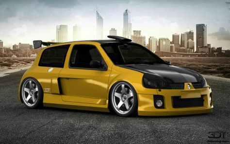 3D Tuning Renault Clio V6 Race Car Clio Sport, Car Deco, Renault Alpine, Street Racing, Car Photos, Race Car, Concept Cars, Cars And Motorcycles, Peugeot