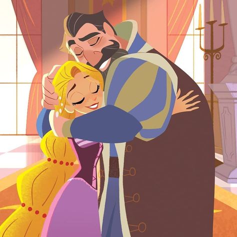 🌻🎨👑 Princess Rapunzel 🖌☀💜 on Instagram: “To all the man who are fulfilling their responsibility to take care of their child.. HAPPY FATHERS DAY💖💖...tag ur lovely father💕  CR…” Father Cartoon, Disney Blog, Princess Rapunzel, Tangled Rapunzel, Disney Rapunzel, Disney Tangled, Pinturas Disney, Disney Princess Art, Princess Art