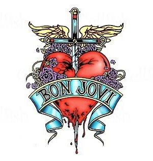 Bon Jovi Logo Heart And Dagger Tattoo, Dagger Tattoo, Bon Jovi