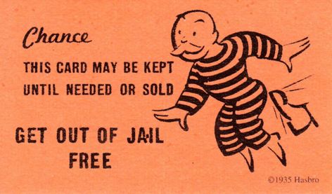 get+out+of+jail+free+card+clip+art | Are the "get out of jail free" cards going to be printed in time? Orange