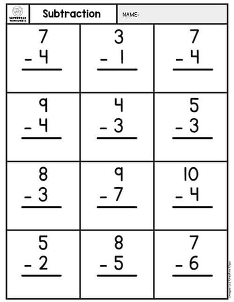 1st Grade Math Subtraction Worksheets, 1 Digit Subtraction Worksheets, Simple Subtraction Worksheets Free, Mathematics Worksheets For Kindergarten, Subtraction Worksheets Grade 1, Math For Kindergarten Worksheets, Subtraction For Kindergarten, Free Subtraction Worksheets, Basic Subtraction Worksheets