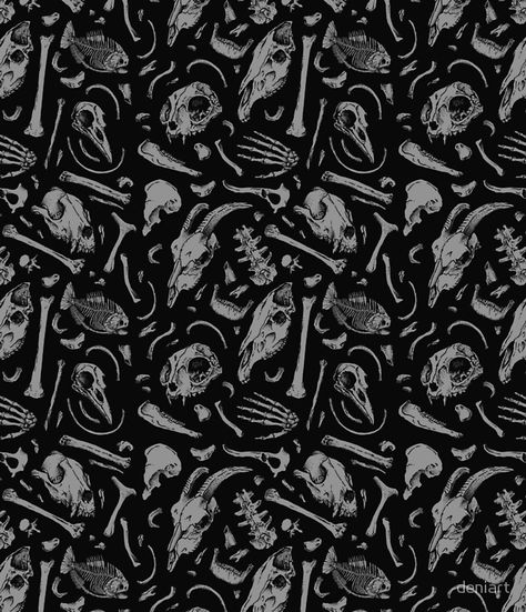 Gothic Dollhouse Wallpaper, Animal Bones Wallpaper, Bone Background, Crow Collection, Gothic Drawings, Story Wallpaper, Devil Aesthetic, Gothic Pattern, Now Quotes