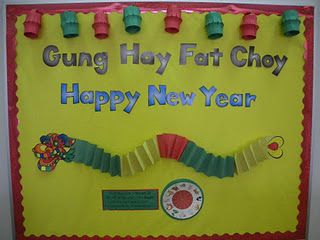 Chinese New Year Bulletin Board, New Year Bulletin Board Ideas, End Of Year Bulletin Board, Asian Art Projects, New Year Bulletin Board, Preschool Displays, School Age Crafts, Holiday Bulletin Boards, Chinese New Year Crafts For Kids