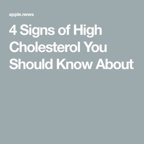 4 Signs of High Cholesterol You Should Know About High Cholesterol Symptoms, Cholesterol Symptoms, Health Is Wealth, High Cholesterol, Be Aware, Warning Signs, Signs, Health