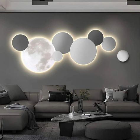 Wall Decoration Ideas ✨️ #wall #wallart #walldecor #walldesign #walldecorationideas #walldecoration #walldecorations #walldecorationforlivingroom #sethiglassplywood #explorepost #explorepage✨ #viralpost❤️❤️❤️❤️❤️😍😍😍😎💯💯💯💯 #interiordecoratingideas #fitnesstransformation #nationalstudendsday #cyclinglife Unique Small Living Room Ideas, Led Wall Design, Backlit Wall Art, Celestial Room Decor, Room Panelling, Small Room Setup, Beautiful Bed Designs, Living Room Panelling, Modern Wall Paneling