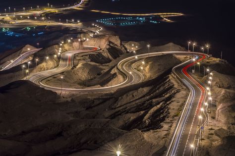 Hafeet Mountain Road from Jebel Hafeet Al Ain UAE | By Ribal Elkhatib [1500x998] Al Ain Uae, Arabian Peninsula, Western Asia, Ras Al Khaimah, Al Ain, Mountain Road, Arab Emirates, United Arab Emirates, Oman