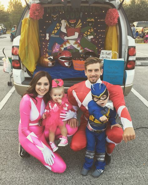 Power ranger trunk or treat! Power Rangers Trunk Or Treat Ideas, Power Ranger Truck Or Treat, Power Rangers Trunk Or Treat, Trunk Or Treat Themes, Trunk Or Treat Decorations, Power Rangers Halloween, Cars Pfp, Cars Party Ideas, Halloween Interior Decorations