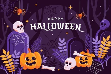 Halloween Pumpkin Illustration, Happy Halloween Illustration, Halloween Edits, Halloween Street, Background Halloween, Halloween Layout, Chocolate Packaging Design, Pumpkin Illustration, Halloween Background