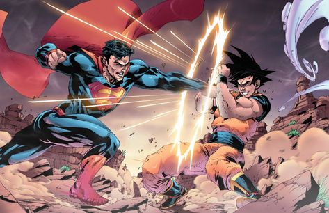 Goku And Superman, Goku Vs Superman, Brett Booth, Superman Wallpaper, Superman Art, Dragon Ball Super Wallpapers, Dragon Ball Super Artwork, Goku Vs, Arte Dc Comics