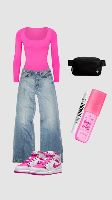 Von gilmoregirlsmyloveforever auf Shuffles erstellt Pink Leggings Outfit, Shuffles Preppy, Pink Jordans, Neon Outfits, Preppy Pink, Leggings Outfit, Pink Leggings, Outfits With Leggings, Neon Pink