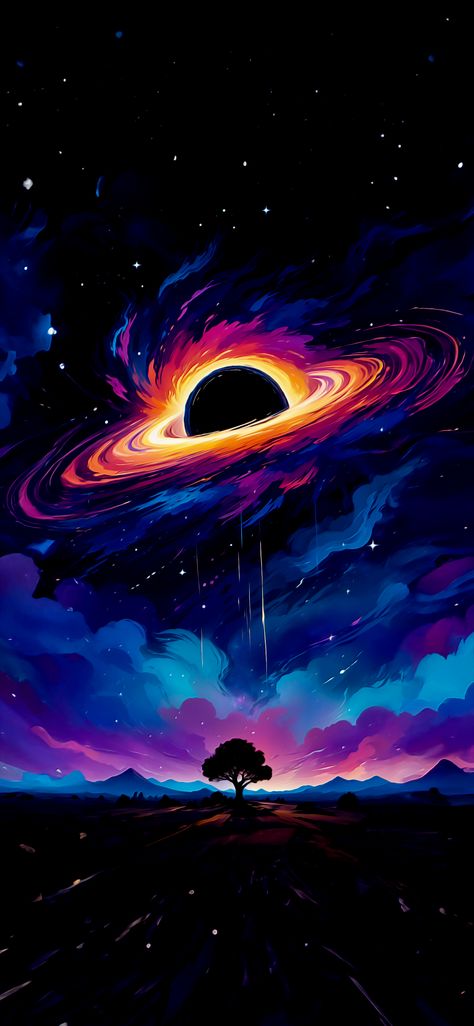 Black Hole Aesthetic Wallpaper, Black Hole Wallpaper Hd, Space Anime Aesthetic, Black Hole Painting, Iphone Wallpaper Space, Black Hole Wallpaper, Hole Drawing, Space Artwork, Abstract Art Wallpaper