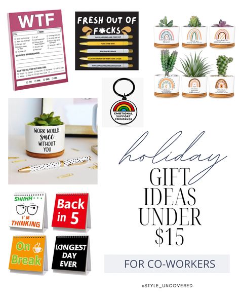 Co-worker Holiday Christmas gift ideas Co Worker Christmas Gifts, Co Worker Gifts, Staff Gifts, Can You Help Me, Holiday Gift Ideas, Cheap Gifts, Co Workers, Gifts For Boss, White Elephant