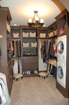 A Walk In Closet, Bathroom Addition, Dream Closets, Room Closet, In The Closet, Master Closet, Closet Ideas, Closet Bedroom, Washer Dryer