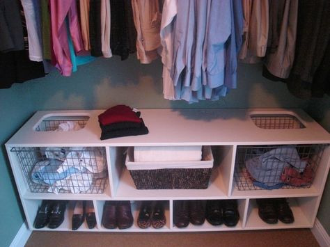 20 DIY Closet Solutions - A Little Craft In Your DayA Little Craft In Your Day Apartment Storage Solutions, Koti Diy, Organized Closet, Casa Clean, Closet Built Ins, Apartment Storage, No Closet Solutions, Laundry Sorter, Small Closets