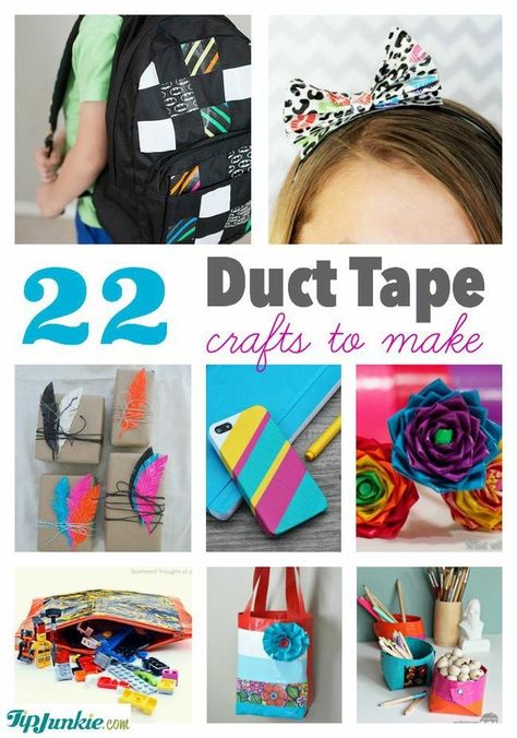 Best Duct Tape Crafts to Make-jpg Craft Projects For Teens, Duct Tape Crafts For Kids, Duct Tape Diy, Duct Tape Projects, Duct Tape Wallet, Tape Projects, Duct Tape Crafts, Washi Tape Crafts, Tape Art